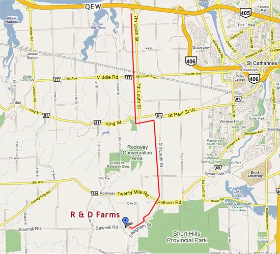 Map to Paso Fino Horse Farm