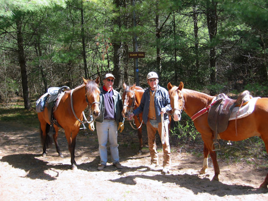 John Hope and Richard trail riding